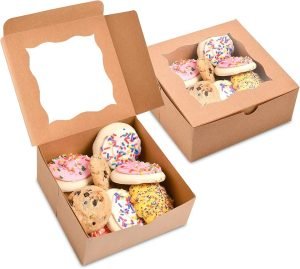kraft window bakery boxes