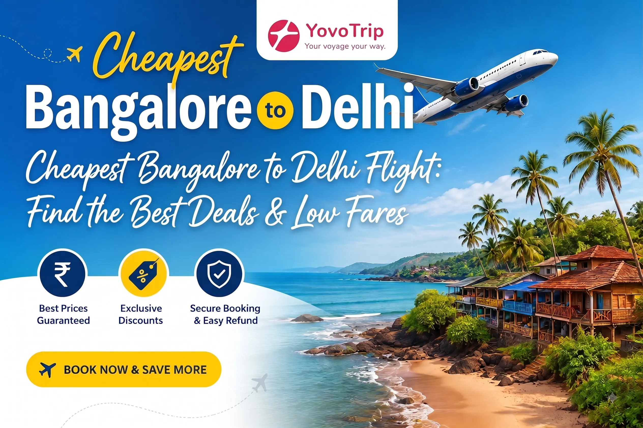 Cheapest Bangalore to Delhi Flight: Find the Best Deals & Low Fares