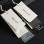 High end silk garment tags 90x90
