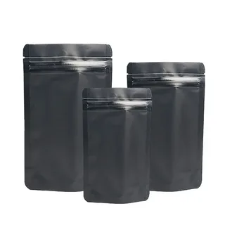 Durable Custom Black Mylar Pouches For Freshness