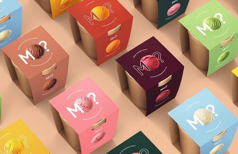 Printed ice cream boxes