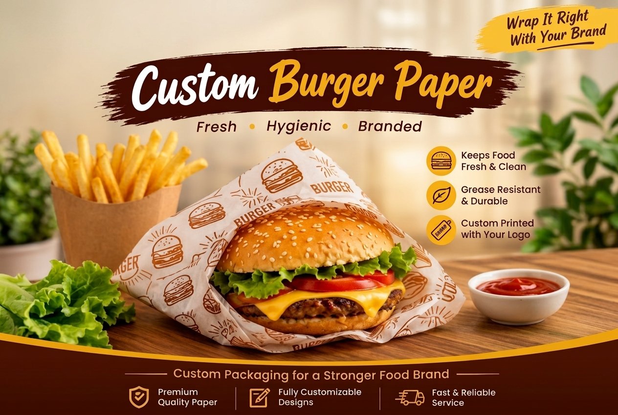 custom burger paper