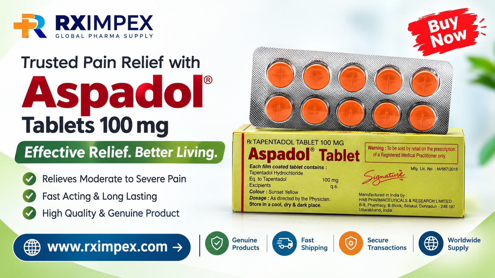 Tapentadol Credit Card Payment